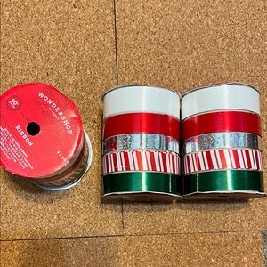 Wondershop Red, Green, and Silver Ribbon Collection